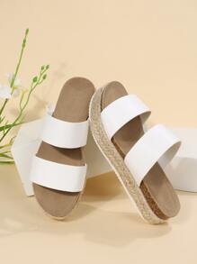 Giày bệt dày và Dép nêm Nữ - trắng - Xem 4