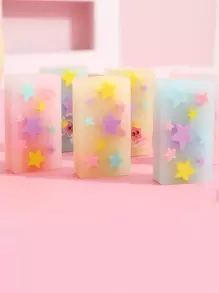 1/2/4pcs Jelly Semi-Transparent Star Erasers, Random Assort Back To School