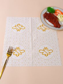 16pcs Geometric Print Disposable Napkin - Multicolor - View 2