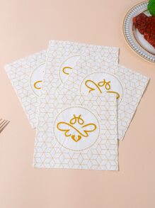 16pcs Geometric Print Disposable Napkin - Multicolor - View 6