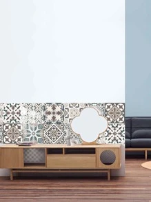 10pcs Mandala Pattern Wall Paper, 15x15cm Self Adhesive Wall Tile Sticker For Home Decor, Renovation Stickers Peel Wall Panels, Wall Paper, Wallpapers, Spring Decoration Items Refresh Your Home, Rama Decoration Stickers - Multicolor - View 3