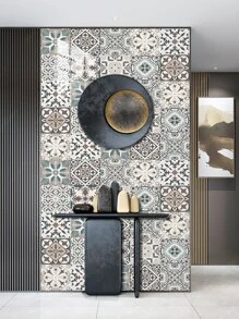 10pcs Mandala Pattern Wall Paper, 15x15cm Self Adhesive Wall Tile Sticker For Home Decor, Renovation Stickers Peel Wall Panels, Wall Paper, Wallpapers, Spring Decoration Items Refresh Your Home, Rama Decoration Stickers - Multicolor - View 4