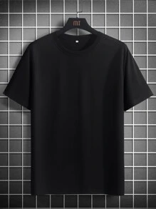 Manfinity Hypemode Men Reflective Slogan Graphic Tee - Black - View 2