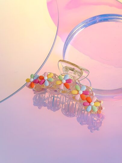 Flower Decor Hair Claw