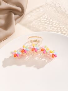 Flower Decor Hair Claw - Multicolor - View 2