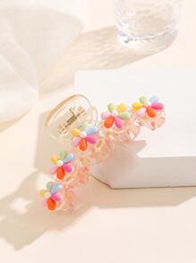 Flower Decor Hair Claw - Multicolor - View 3