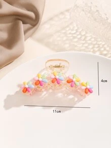 Flower Decor Hair Claw - Multicolor - View 4