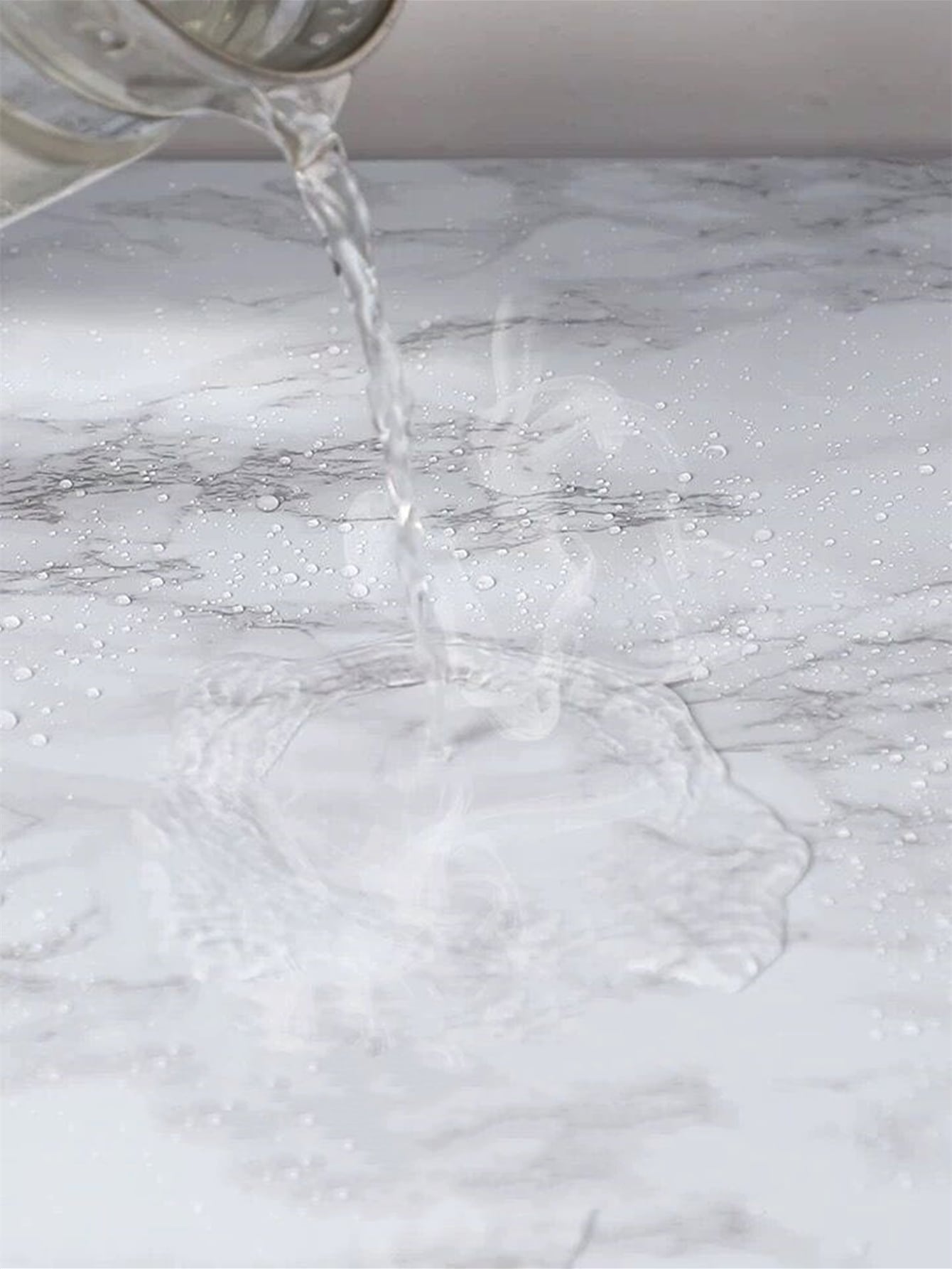 لفة واحدة من ملصق مطبخ مقاوم للماء بطباعة رخامية،...