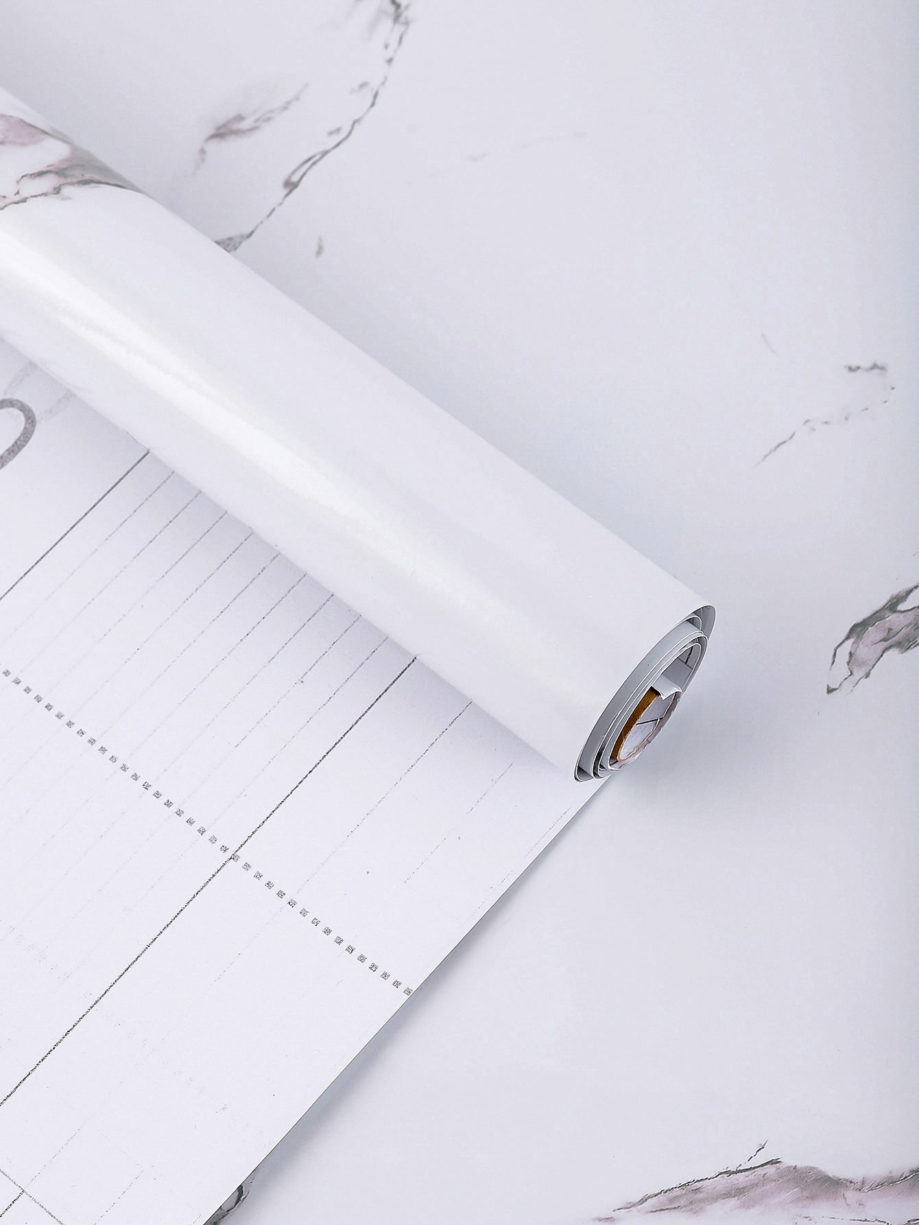 لفة واحدة من ملصق مطبخ مقاوم للماء بطباعة رخامية،...