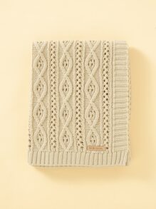 1pc Baby Hollow Out Swaddling Blanket - Camel - View 1