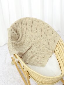 1pc Baby Hollow Out Swaddling Blanket - Camel - View 2
