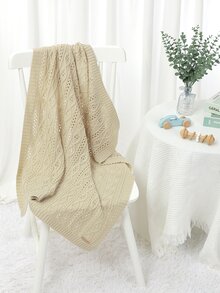 1pc Baby Hollow Out Swaddling Blanket - Camel - View 3