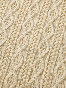 1pc Baby Hollow Out Swaddling Blanket - Camel - View 6