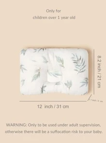 1 件树叶印花柔软透气婴儿枕头，适合所有季节爱情人节 - 彩色 - 查看 2