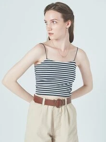 RueChic Slant Pocket Belted Roll Up Hem Shorts - Khaki - View 8