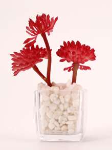 2 piezas Ornamento del coche al azar planta - Multicolor - Ver 4