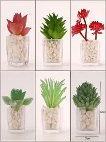 2 piezas Ornamento del coche al azar planta - Multicolor - Ver 8