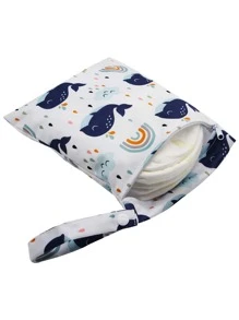 卡通圖案尿布包 - 白色 - 查看 2