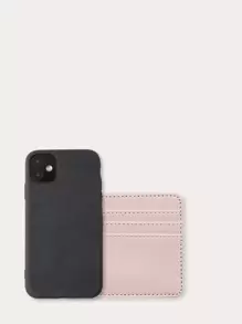 简约荔枝压纹轻便便携卡包身份证白领女性节日纪念日生日礼物配饰礼品热粉色钱包卡包卡片夹钱包名片夹信用卡夹卡片夹女士女士迷你钱包卡片钱包 - 粉色 - 查看 2