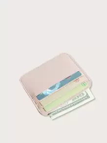 简约荔枝压纹轻便便携卡包身份证白领女性节日纪念日生日礼物配饰礼品热粉色钱包卡包卡片夹钱包名片夹信用卡夹卡片夹女士女士迷你钱包卡片钱包 - 粉色 - 查看 4