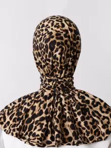 Leopard Print Hijab - Multicolor - View 2