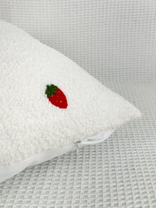 1 vỏ gối thêu dâu tây không có chất độn - Nhiều màu - Xem 3