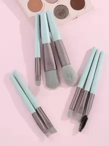 8pcs Portable Soft Makeup Brush Set For Eyeshadow, Foundation, Powder, Concealer, Lip & Blush Makeup , Travel Essentials,Brush Set,Makeup Brush Kit,Make Up Brush Set,Make Up Set Complete,Makeup Brush Set,Complete Makeup Kit,Brush Kit,Brushes Makeup Set,Makeup Gift Set,Set - Mint Green - View 1