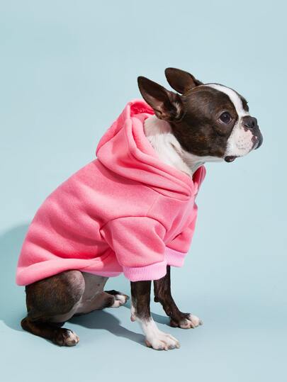 PETSIN Enkel husdjurshoodie – varm och bekväm för vår, höst, vinter och svala sommarnätter; perfekt för dagliga promenader, inomhusavkoppling, utomhusäventyr, resor, semestersammankomster, festliga fotograferingar; ger extra värme och snyggt skydd för ditt husdjur