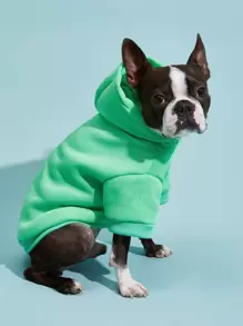 PETSIN 1 件纯色宠物连帽衫 - 温暖舒适，适合秋季、冬季和早春；非常适合日常穿着、户外散步、室内休闲、家庭出游、节日庆祝、生日派对、节庆活动和时尚照片拍摄；采用经典纯色设计，为您的宠物提供舒适和永恒的时尚。