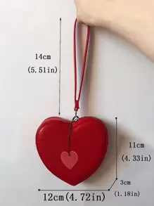 Túi đeo chéo Nữ Tim Đúng mốt - Đỏ - Xem 7