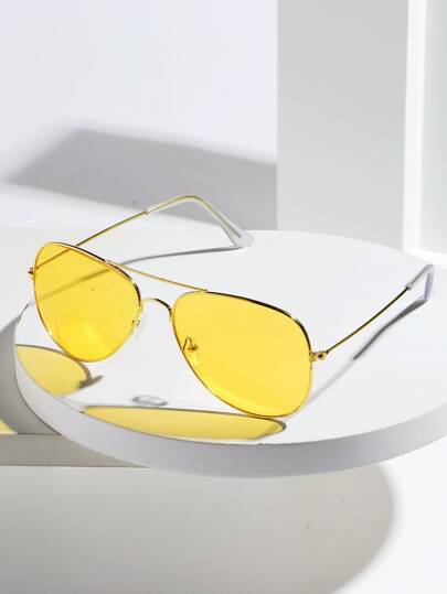 1 副复古飞行员双光束眼镜，90 年代复古金属牛仔西部风格，适合户外、通勤、度假和各种场合：音乐会、乡村音乐节、夏季音乐节、摇滚、嘻哈、锐舞派对、音乐节、海滩音乐节、灯光秀等。