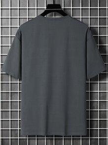 Manfinity Homme 男士字母和建築圖案T恤