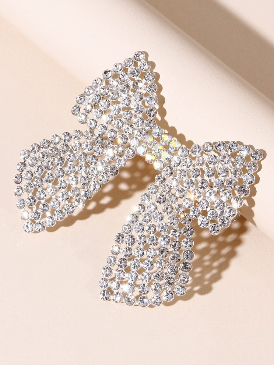 Kẹp tóc trang trí nơ đính kim cương giả Royal - Nhiều màu - Xem 1