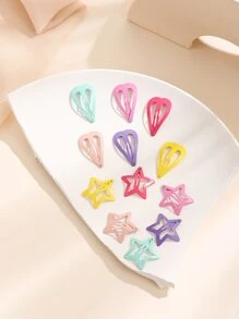 12入組星星設計髮夾 - 彩色 - 查看 3