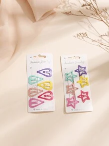 12入組星星設計髮夾 - 彩色 - 查看 4