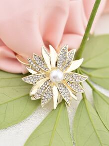 1枚镶钻胸针，可作丝巾夹和西装配饰两用 - 彩色 - 查看 2