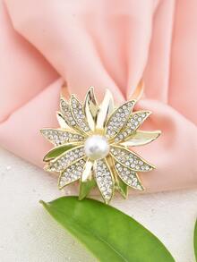 1枚镶钻胸针，可作丝巾夹和西装配饰两用 - 彩色 - 查看 3