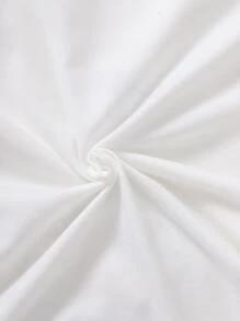 SHEIN Camiseta Frontal Joven Con Lazo Decorativo, Gráficos De Dibujos Animados Y Borde De Volante - Blanco - Ver 8