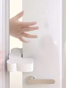 1 pieza Tope de puerta unicolor - Blanco - Ver 1
