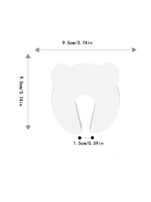 1 pieza Tope de puerta unicolor - Blanco - Ver 4