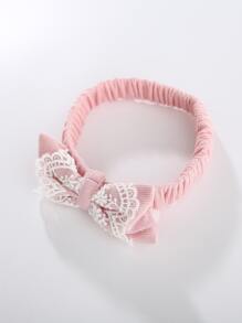 Peninsula Baby 女嬰刺繡網紗荷葉邊附髮帶連身背心 - 淺粉色 - 查看 3