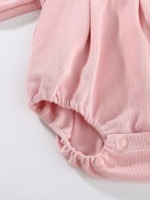 Peninsula Baby 女嬰刺繡網紗荷葉邊附髮帶連身背心 - 淺粉色 - 查看 5