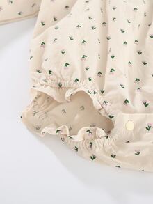 Peninsula Baby 女嬰小碎花半排扣連身背心