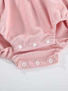 Peninsula Baby 女嬰刺繡網紗荷葉邊附髮帶連身背心 - 淺粉色 - 查看 6