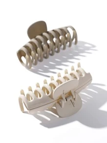 2 piezas de pinza de pelo sólida casual - Multicolor - Ver 4