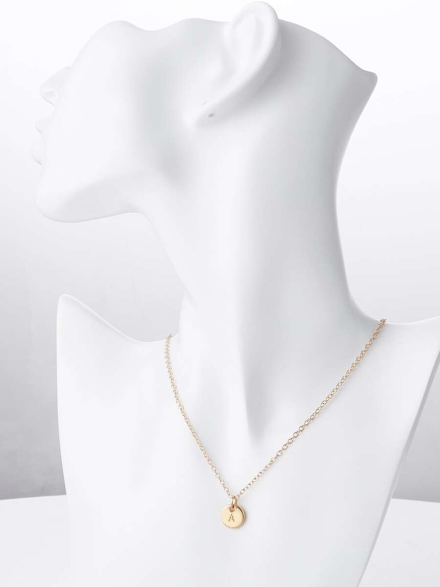 Collar con diseño de redondo - Amarillo Oro - Ver 1