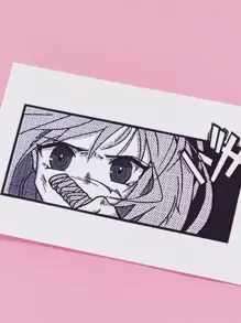 ROMWE Anime Hình xăm tạm thời Hoạt hình - màu đen - Xem 4