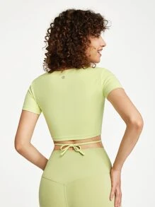 GLOWMODE FeatherFit™-Cool Waist Wrap T-Shirt - Yellow - View 3