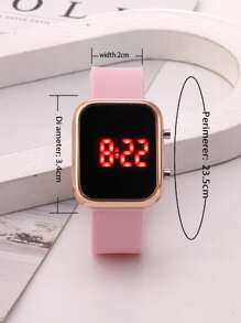1入組運動電子錶 - 粉色 - 查看 4