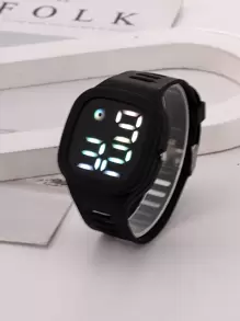 1 pieza Reloj electrónico deportivo - Negro - Ver 1